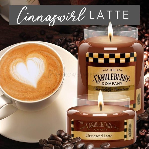 Candleberry Cinnaswirl Latte Duża Świeca Zapachowa 640g
