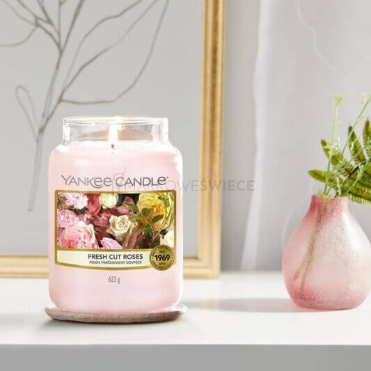 Yankee Candle Fresh Cut Roses Duża Świeca Zapachowa 623g