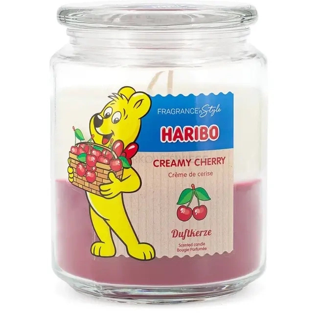 Haribo Creamy Cherry Świeca Zapachowa 510g