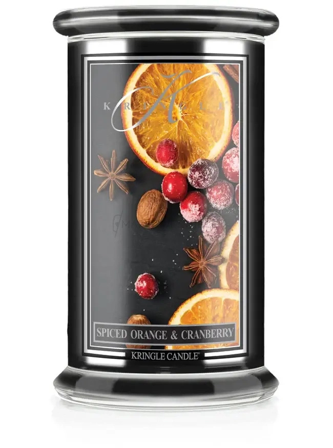 Kringle Candle Reserve Spiced Orange & Cranberry Duża Świeca Zapachowa 624g