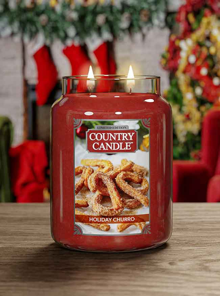 Country Candle Holiday Churro Duża Świeca Zapachowa 652g