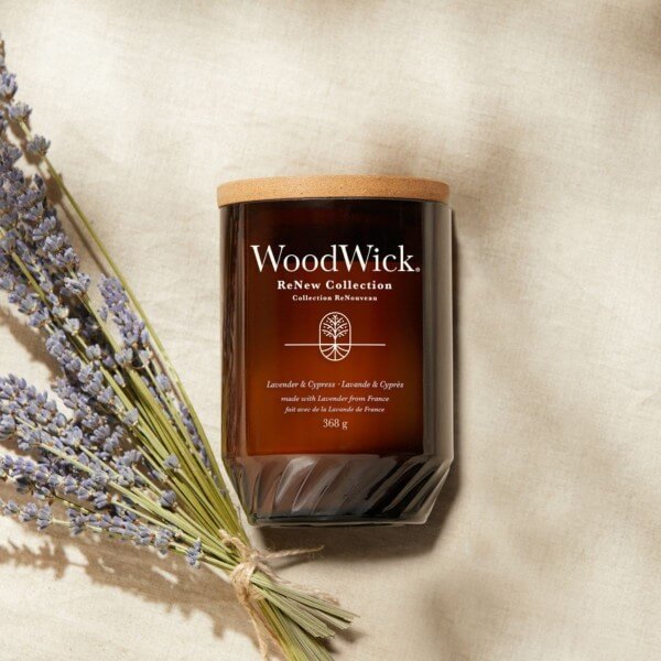 WoodWick ReNew Lavender & Cypress Świeca 368g