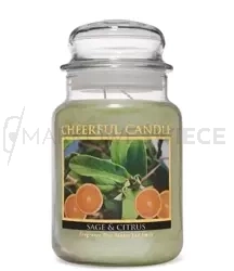 Cheerful Candle Sage & Citrus Duża Świeca Zapachowa 680g