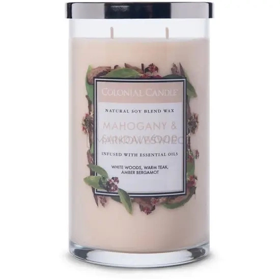 Colonial Candle Mahogany & Sandalwood Świeca Zapachowa Tumbler 538g