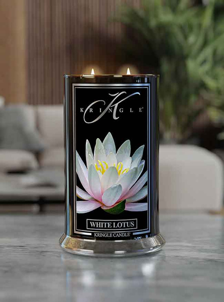 Kringle Candle Reserve White Lotus Duża Świeca Zapachowa 624g