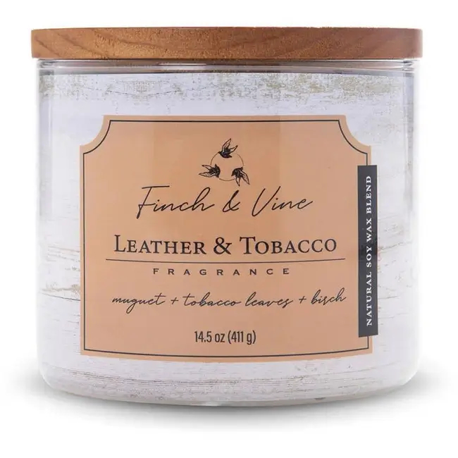 Colonial Candle Leather & Tobacco Świeca Zapachowa Tumbler 411g