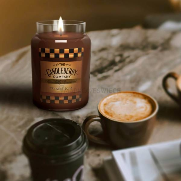 Candleberry Cinnaswirl Latte Duża Świeca Zapachowa 640g