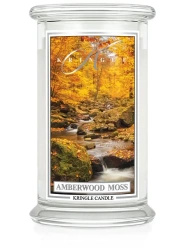 Kringle Candle Amberwood Moss Duża Świeca Zapachowa 624g