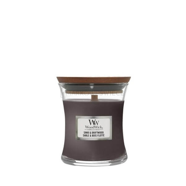 WoodWick Sand & Driftwood Mała Świeca 85g