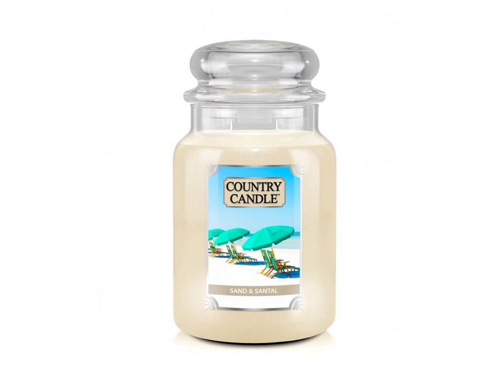 Country Candle Sand & Santal Duża Świeca Zapachowa 652g