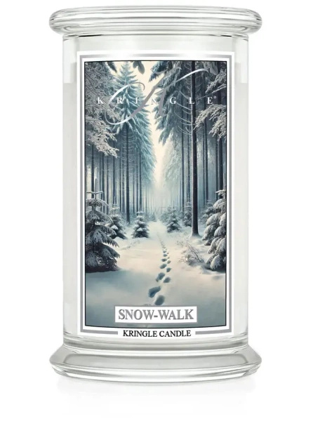 Kringle Candle Snow-Walk Duża Świeca Zapachowa 624g