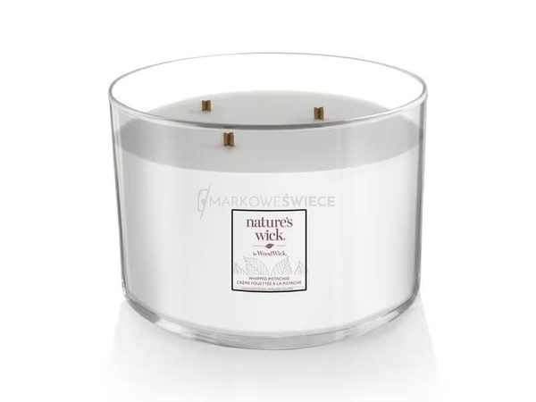 WoodWick Nature's Wick Whipped Pistachio Duża Świeca Zapachowa 433g