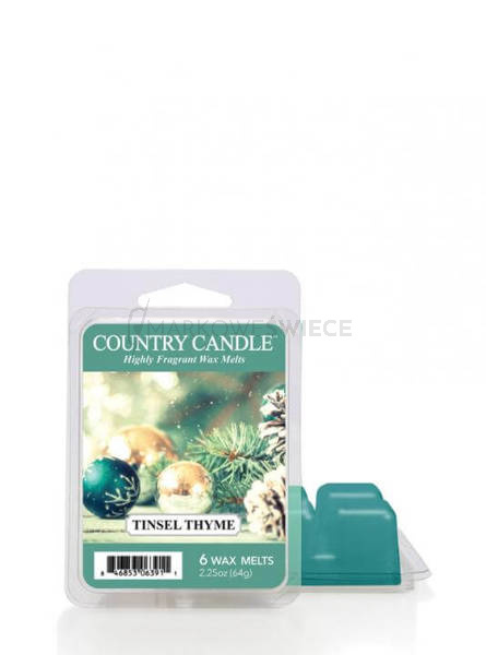 Country Candle Tinsel Thyme Wosk Zapachowy 64g