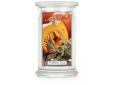 Kringle Candle Pumpkin Sage Duża Świeca Zapachowa 624g