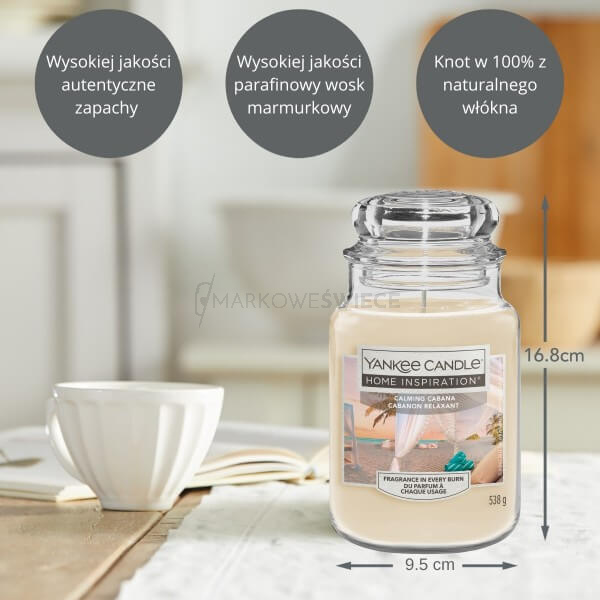Yankee Candle Calming Cabana Duża Świeca Zapachowa 538g