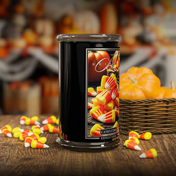 Kringle Candle Candy Corn Duża Świeca Zapachowa 624g