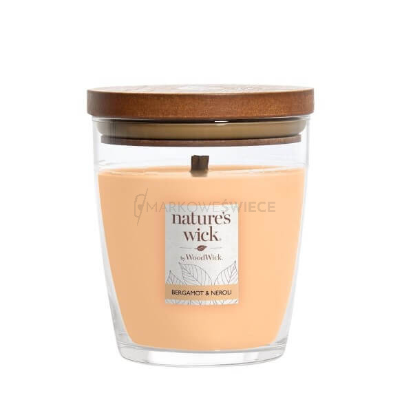 WoodWick Nature's Wick Bergamot & Neroli Średnia Świeca 284g
