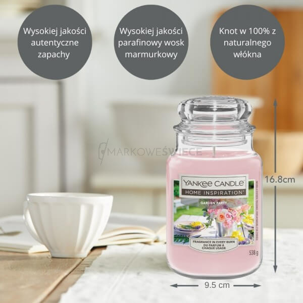Yankee Candle Garden Party Duża Świeca Zapachowa 538g