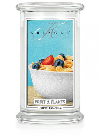 Kringle Candle Fruit & Flakes Duża Świeca Zapachowa 624g
