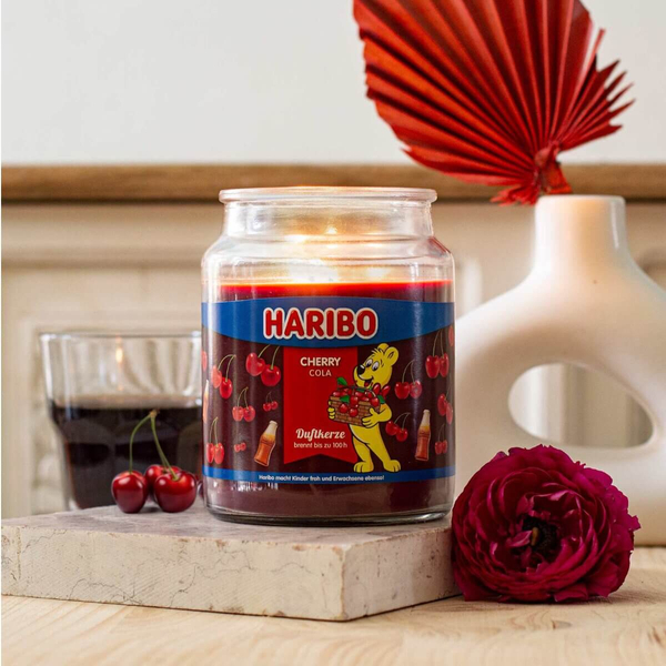 Haribo Cherry Cola Świeca Zapachowa 510g