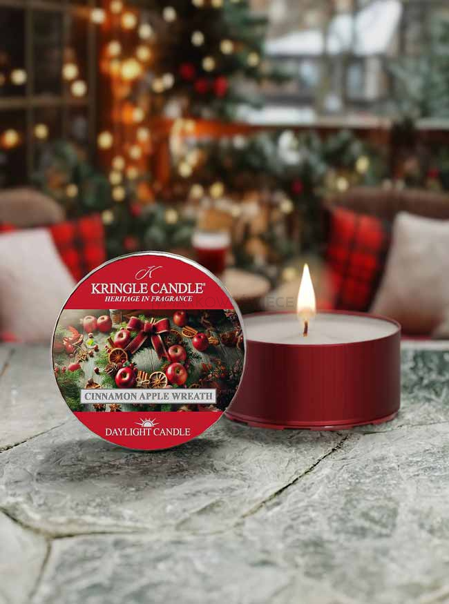 Kringle Candle Cinnamon Apple Wreath Świeczka Daylight 42g