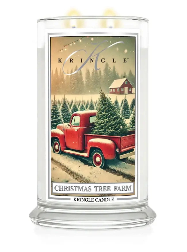 Kringle Candle Christmas Tree Farm Duża Świeca Zapachowa 624g