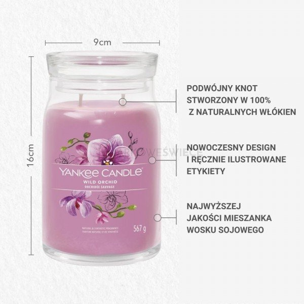 Yankee Candle Wild Orchid Signature Duża Świeca 567g