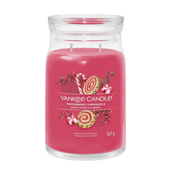 Yankee Candle Peppermint Pinwheels Signature Duża Świeca 567g