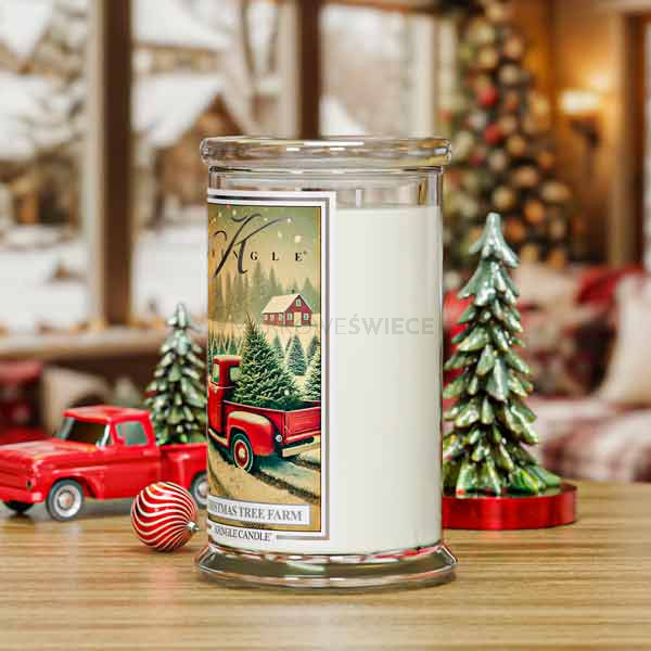 Kringle Candle Christmas Tree Farm Duża Świeca Zapachowa 624g