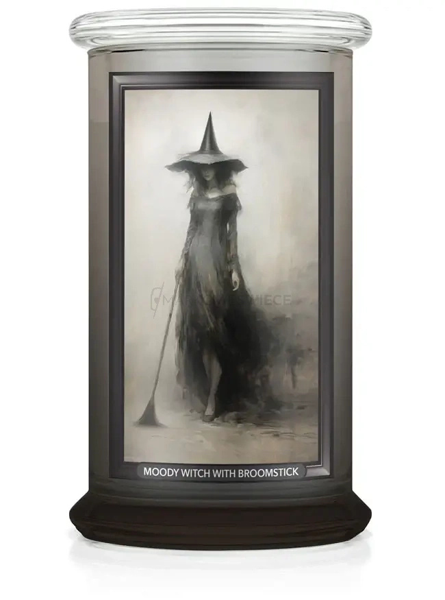 Kringle Candle Moody Witch with a Broomstick  Duża Świeca Zapachowa 624g