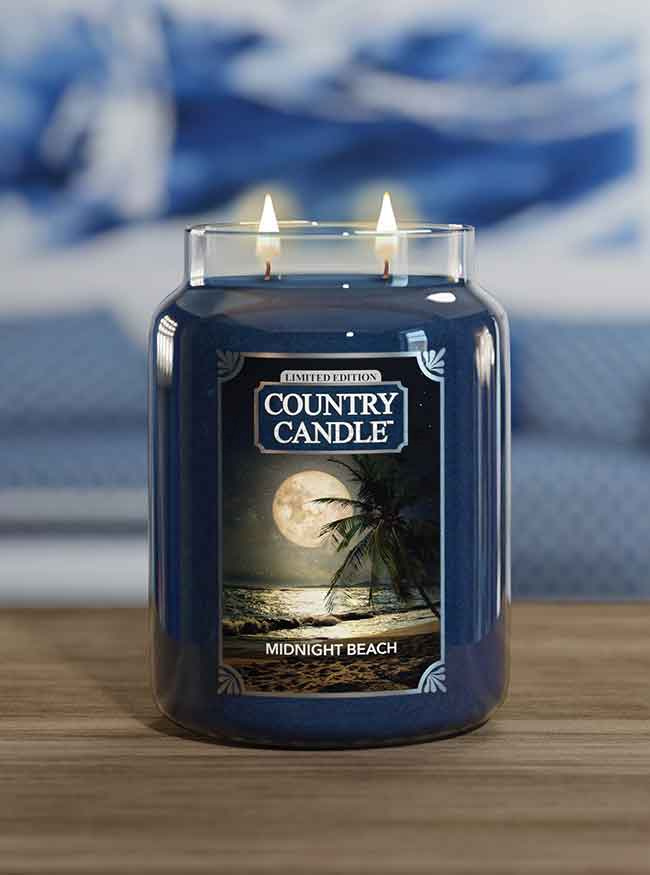 Country Candle Midnight Beach Duża Świeca Zapachowa 652g