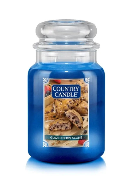 Country Candle Glazed Berry Scones Duża Świeca Zapachowa 652g