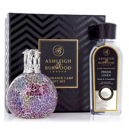 Ashleigh & Burwood Zestaw Lampa Katalityczna Mała Pearlecense + Fresh Linen 250 ml 