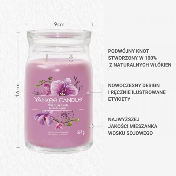 Yankee Candle Wild Orchid Signature Duża Świeca 567g - Markowe Świece